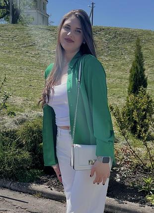 Атласна сорочка reserved дуже красивого кольору 💚