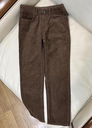 Штани вельветові від h&m  7-8 років ріст 128 котонові на хлопчика вільного крою стан до новеньких дов 76, крок 54.5, пояс 31, є утяжка ,
