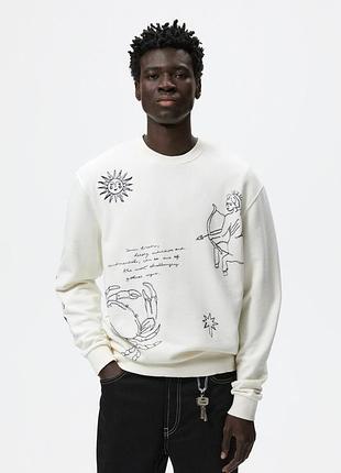 Світшот кольору айворі від zara