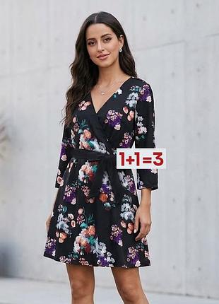 1+1=3 🎁 платье в цветочный принт на поясе от mela london
