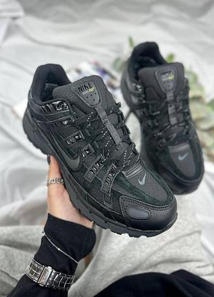 Р.41-45 кроссовки nike p-6000 black gore tex, термо артикул 0746