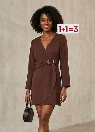 1+1=3 🎁 неймовірна легка сукня на запах з кільцем від topshop