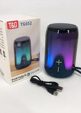 Музична бездротова колонка bluetooth rgb підсвічування та зарядка