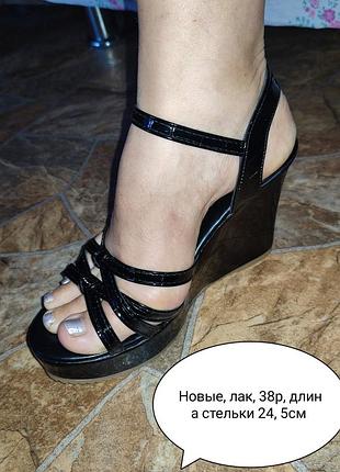 Нові босоніжки, еколак, 38 р, довжина устілки 24, 5см