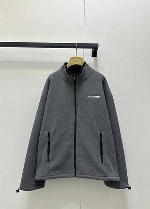 Фліска жіноча miu miu полярний преміум кофта зіп худі fleece polar міу міу