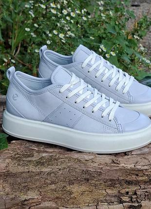 Женские голубые кеды кроссовки ecco street ace w, 37р.