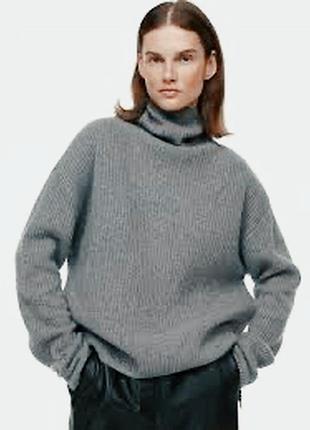 Шерстяной свитер оверсайз h&amp;m (шерсть, кашемир)