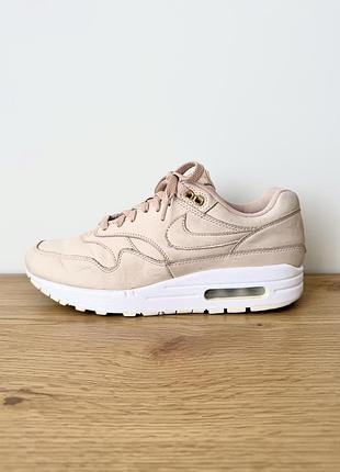 Женские кожаные кроссовки nike air max 1 premium «particle beige» 40-25.5см
