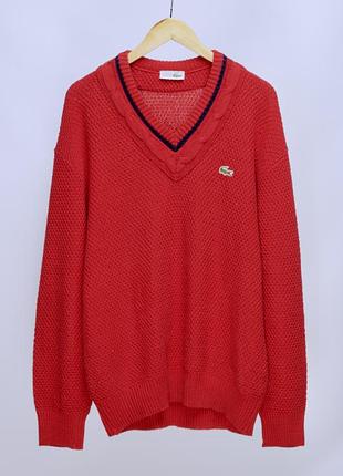 Чоловічий вінтажний вязаний важкий светр lacoste chemise