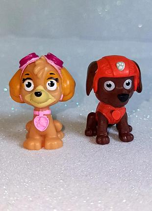 Пластиковые мини-фигурки «щенячий патруль» (paw patrol): скай и зума