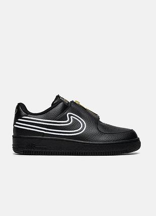 Мужские черные кроссовки nike air force 1 low lxx zip serena williams black х найк эйр форс 44