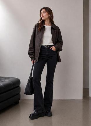 Джинси кльош bootcut high waist жіночі jjxx 29-32 чорні (12345764-17)