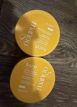 Зволожуючий йогурт для тіла різні запахи  burst bodycare (лінійка marks & spencer) об'ємом 200 мл