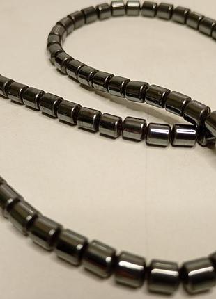 Ожерелье чокер щу натурального гематита 43 см