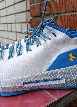 Чоловічі кросівки under armour curry 3 zero (white/blue) устілка 32,5 см