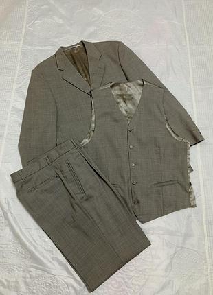 Классический мужской костюм тройка man's шерсть