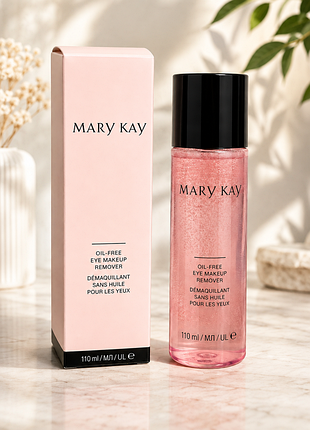 Обезжиренное двухфазное средство mary kay для деликатного снятия макияжа с глаз