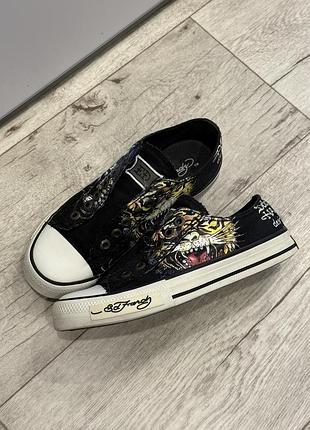 Кеди ed hardy вінтаж christian audigier, р. 36, модель kill love now tiger, vintage/y2k.