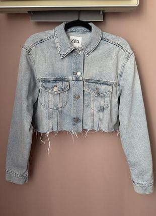 Джинсова куртка сорочка zara s