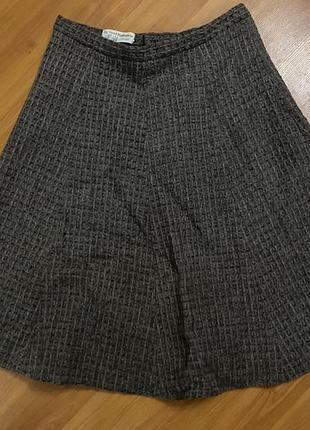 Вінтажна вовняна спідниця ручної роботи natural knitwear (англія), р. м-л