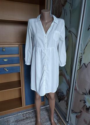 Найтонша сукня-сорочка, 42-44-46?, оверсайз, бавовна, h&m