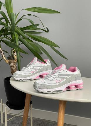 Кроссовки nike shox ride 2 supreme white pink