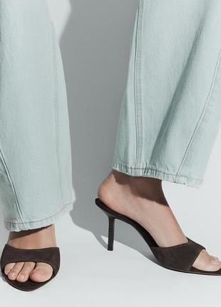 Замшеві босоніжки zara 39-25,5 см