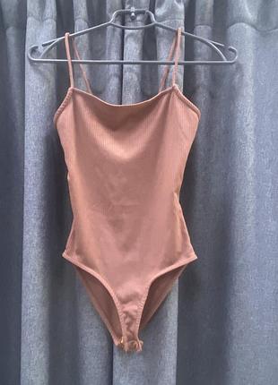 Боди на бретелях в рубчик primark xs