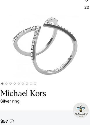 Серебряное кольцо michael kors