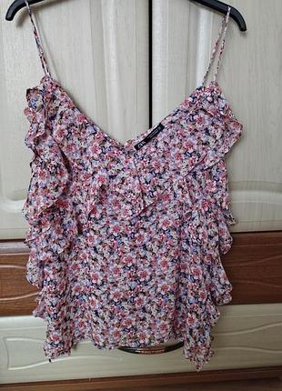 Блуза на бретелях zara,р.xs,s
