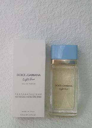 Тестер женской парфюмированной воды dolce &amp; gabbana light blue eau de parfum объемом 100 мл,оригинал
