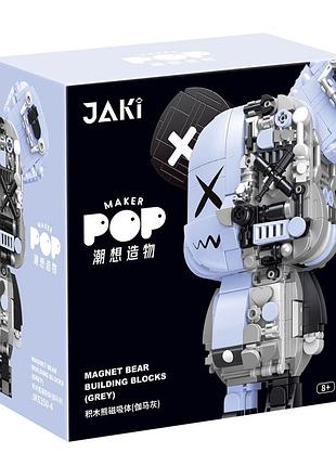 Дитячий конструктор "магнітний вайб" jaki jk6250-4 серії "кіберпанк ведмедики" 546 деталей
