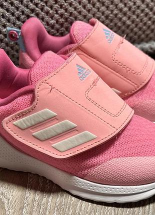 Оригінальні кросівки adidas для дівчинки рожеві кросівки адидас 24 розмір 15 см