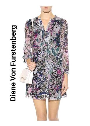 Платье из шелка diane von furstenberg в цветочный принт