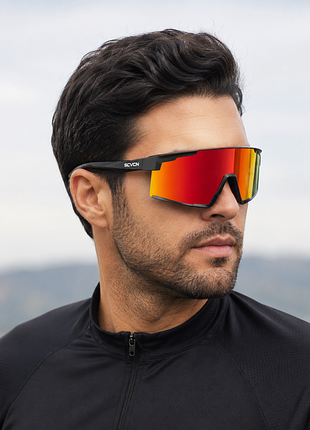 Спортивные велосипедные очки scvcn uv400, красная линза