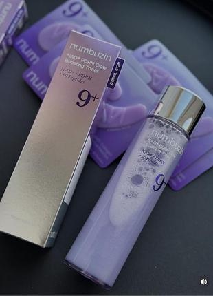 Зволожувальний тонер numbuzin no.9+ nad+ pdrn glow boosting toner 150 мл