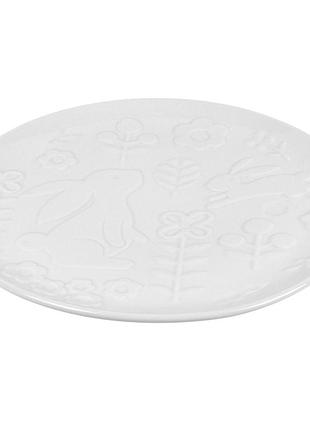 Фарфоровое пасхальное блюдо easter bunny mc6030-9 22,9 см белое