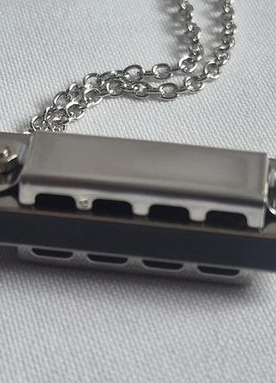 Кулон губна гармошка harmonica міні на ланцюжку новий
