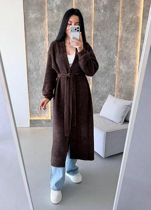 Стильный длинный женский кардиган