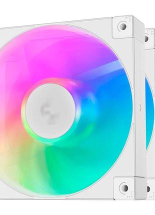Корпусный вентилятор deepcool fd12 pwm argb 120 мм 2050 об/мин 3 шт white (r-fd12-whapn3-g)
