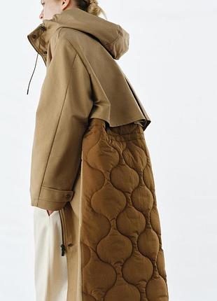 Комбинированная парка zw collection от zara