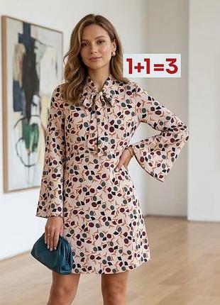 1+1=3 🎁 новое легкое платье с бантом от mango