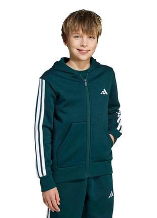 Adidas essentials подростковое зип худи на флисе зеленого цвета без картонной бирки размер 11-12 лет 152 см рост jy4978