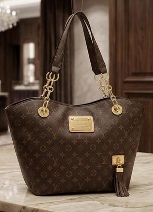 Сумка в коричневому кольорі в золоті louis vuitton