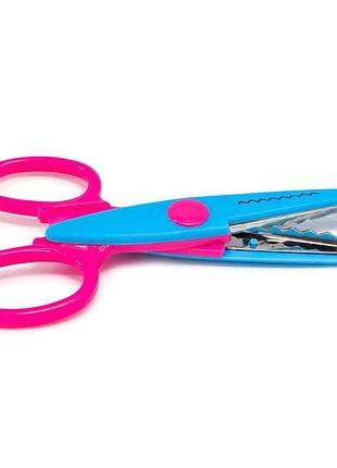 Ножницы детские "craft" 1606a(blue-pink) с фигурным лезвием