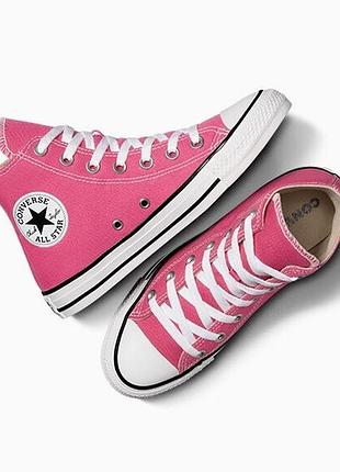 Шикарні високі кеди рожеві converse