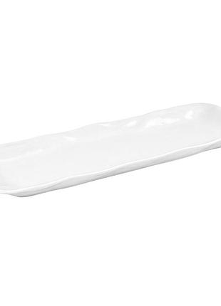 Прямоугольное блюдо для закусок beauty wave mc5593-16 40 см белое