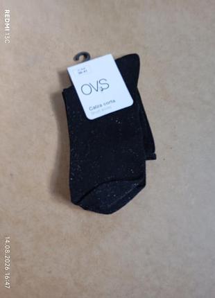 Черные носки с люрексом ovs 39-41