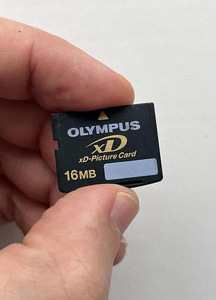 Ретро флеш карта флешка olympus xd 16мб xd-picture card