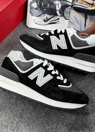 Р.37,39, 41 кроссовки new balance 574 black white термо артикул 0993